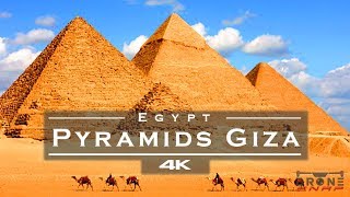 Pyramids  Giza Egypt 🇪🇬 by drone 4K [upl. by Josepha815]