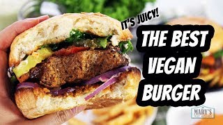 THE BEST VEGAN BURGER  Recipe by Marys Test Kitchen [upl. by Airemahs390]