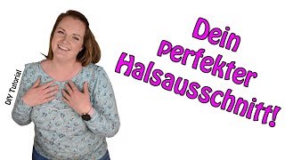 Halsausschnitt verkleinern  Nähen für Anfänger  DIY Tutorial [upl. by Elenahc]