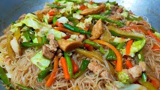 THE BEST PANCIT BIHON GUISADO  For long life and goodluck  Quick and easy noodles recipe [upl. by Eeldarb935]