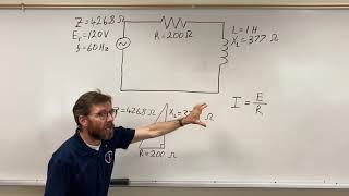 Calculating Series RL Circuit Amps Ohms and Volts [upl. by Rubie128]