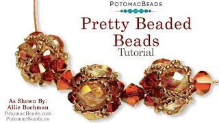 Pretty Beaded Beads DIY Jewelry Making Tutorial by PotomacBeads [upl. by Sergei57]