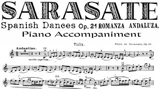 Sarasate Romanza Andaluza  Piano Accompaniment [upl. by Donela]