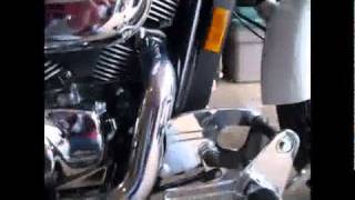 Installing Forward Controls on a Honda Shadow 750 Spirit [upl. by Dnalsor529]