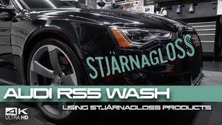 STUNNING AUDI RS5 WASH  Full Exterior Wash with Stjárnagloss Products and Dent Repair [upl. by Marybeth]