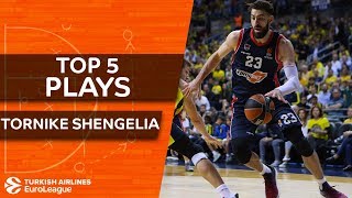 Top 5 plays Tornike Shengelia AllEuroLeague First Team [upl. by Ybrik]