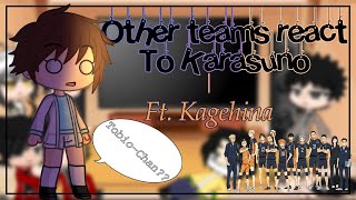 Haikyuu react Other teams react to Karasuno¿original kagehina Mayleniix [upl. by Eglanteen]