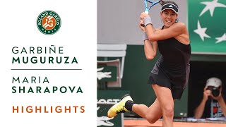 Garbine Muguruza vs Maria Sharapova  QuarterFinal Highlights I RolandGarros 2018 [upl. by Sorgalim]