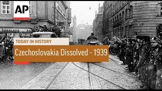 Czechoslovakia Dissolved  1939  Today In History  14 Mar 17 [upl. by Akinirt465]