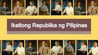 Mga Pangulo ng Ikatlong Republika ng Pilipinas Part I [upl. by Ibbor201]