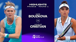 Marie Bouzkova vs Jaqueline Cristian  2023 Prague Round 1  WTA Match Highlights [upl. by Ahsiekel192]