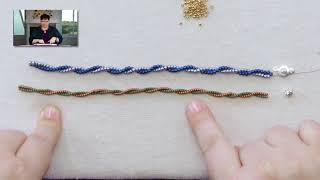 How to Add a Clasp to Two Bead Herringbone Rope [upl. by Salhcin665]