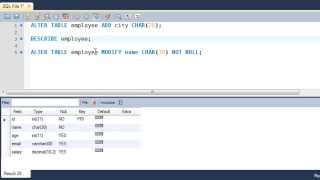 SQL Tutorial  55 The ALTER TABLE Command [upl. by Llecram]