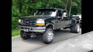 OBS Ford F350 Dually with SemiTruck Rims [upl. by Salinas]