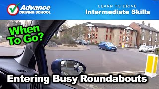 Entering Busy Roundabouts  Learn to drive Intermediate skills [upl. by Salakcin]