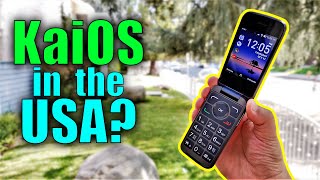 Alcatel SmartFlip Flip Phone Review KaiOS in the USA [upl. by Bogie234]