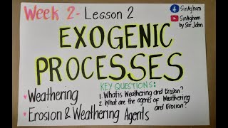 Lesson 5  Exogenic Processes [upl. by Airak]