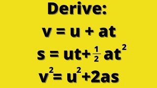 How to Derive the Equations of Motion Derivation [upl. by Oakley803]