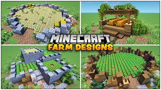 8 Quick and Easy Minecraft Farm Designs [upl. by Nnylhtak]