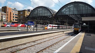 FIRST DAY OF REOPENING Trains at London Kings Cross 07062021 1080p HD [upl. by Lashar]