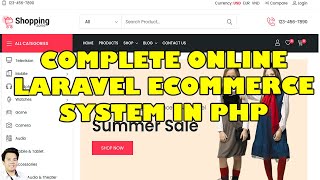 Complete Laravel Ecommerce System in PHP MySQL  Free Source Code Download [upl. by Pacien]