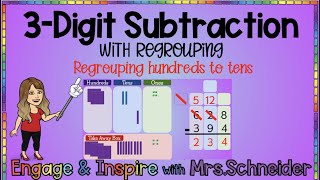 3Digit Subtraction WITH Regrouping Regrouping Hundreds to Tens [upl. by Titos]