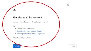 How to Fix this site cant be reached took too long to respond windows 10 [upl. by Yeleak]