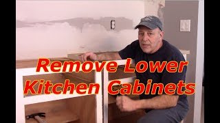 How To Remove Lower Kitchen Cabinets [upl. by Aidnyc]