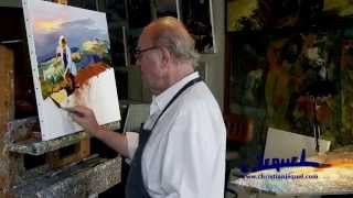 01Demonstration of knife painting by Christian Jequel quotHarvestquot [upl. by Lsiel]