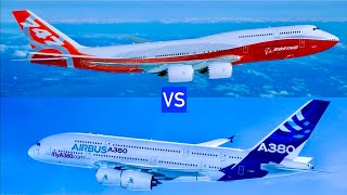 A380 vs 747 Airbus A380 vs Boeing 7478 Mighty Comparison [upl. by Yremogtnom491]