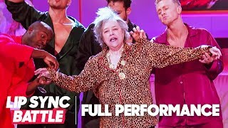 Kathy Bates Performs “Hip Hop Hooray” amp “That’s What I Like”  Lip Sync Battle [upl. by Eihcra]