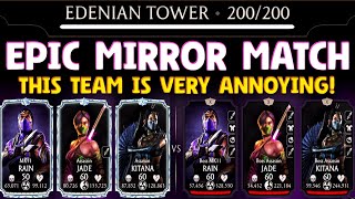 MK Mobile Edenian Tower Battle 200 INSANE Mirror Match Assassin vs Assassin [upl. by Drummond]