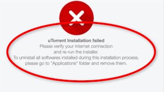 How To Fix uTorrent Installation Failed  Please Verify Your Internet Connection  Windows 10  8 7 [upl. by Niliac]