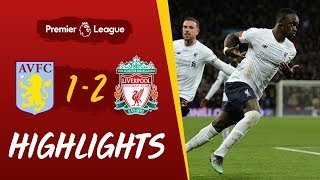 Aston Villa 12 Liverpool  Injury time Mane header wins it for Reds  Highlights [upl. by Nellak]