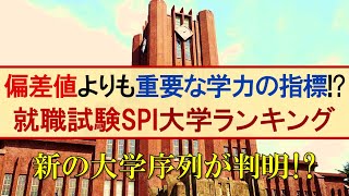 【真の序列】就職試験SPI大学ランキング【偏差値よりも重要な学力指標】 [upl. by Aynosal531]