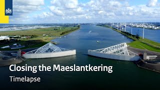 Closing the Dutch Maeslantkering flood defence  Timelapse [upl. by Pedersen178]