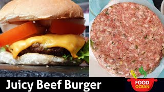 Homemade Juicy Burger Patty Recipe  Tasty Beef Hamburger Patty Recipe​ [upl. by Norbert]