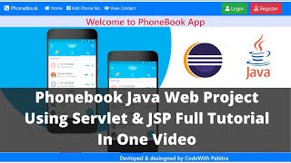 Phonebook Java Web Project using Servlet JSP  Advance Java Project Phonebook App [upl. by Farl]