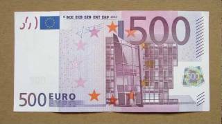 500 Euro Banknote Five Hundred Euro  2002 Face amp Reverse [upl. by Nahtanoj]