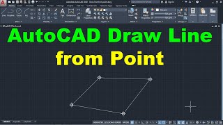 AutoCAD Draw Line from Point [upl. by Llenod]