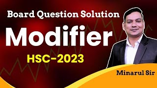 Modifier Board Question Solution 2023  Modifier HSC [upl. by Aramanta]