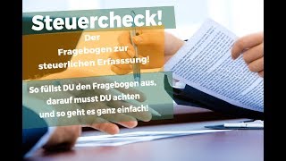 Der Fragebogen zur Steuerlichen Erfassung so füllst du ihn aus [upl. by Arzed]