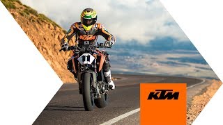 KTM 790 DUKE at PIKES PEAK 2018  KTM [upl. by Soilisav]