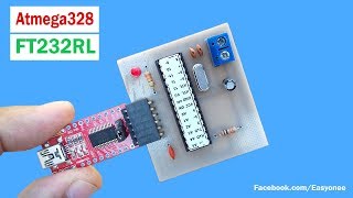 How to Uploading code to Atmega328p using FT232RL FTDI USB [upl. by Eislehc]