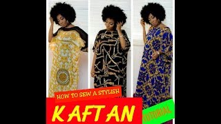 HOW TO CUT AND SEW A FLOWING KAFTAN DIY TUTORIAL [upl. by Oirifrop]