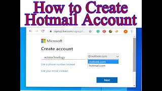 how to create hotmail account [upl. by Morrie223]