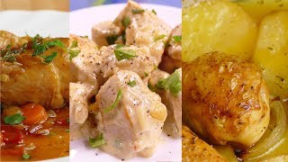 4 recetas de POLLO faciles y RAPIDAS de hacer [upl. by Porcia]