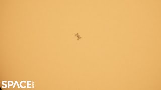 Space Station transits the Sun in this stunning timelapse video [upl. by Odranar]