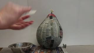 How to paper mache a balloon part 1 [upl. by Levins]