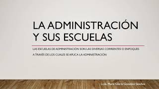 La administración y sus escuelas [upl. by Miranda991]